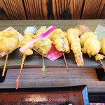 舞妓飯 - 塩とり天、れんこん、ズッキーニ、穴子、海老、鯛