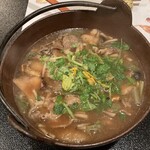 郷土料理ともん - 鍋（猪肉・多種のきのこ・山菜など）