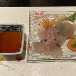 郷土料理ともん - ヤマメとこんにゃくのお造り