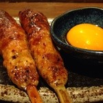 鶏太 - 『月見つくね』長寿卵にくぐらせて♪