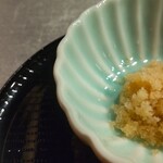赤坂うさぎや - お口直しのほうじ茶のシャーベット