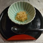 赤坂うさぎや - お口直しのほうじ茶のシャーベット