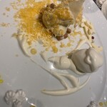 メゾン ド ミュゼ - 柚子とフロージュとチーズケーキ　ミモレットのあしらい