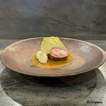 カーサ・デル・チーボ - 雉のバロティーヌ仕立てアピオスのピュレとキジのクリームソース