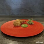 カーサ・デル・チーボ - 帆立のムースを詰めた北寄貝と姫貝のフリット  