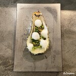 カーサ・デル・チーボ - カキのプレコット ニンニクのスプーマ