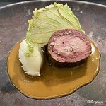 カーサ・デル・チーボ - 雉のバロティーヌ仕立てアピオスのピュレとキジのクリームソース