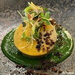 Casa del cibo - 鮟鱇とアンコウの肝のテリーナ 菊菜のソース