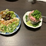 HINOTORI - よだれ鶏ハーフ ネギトロ豆腐