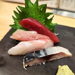 Sushi Sake Saka Na Sugi Dama - 本日の欲張りな刺身四点盛