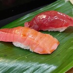 すし処 米泉 - マグロ赤身と中トロ