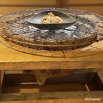 らん亭～ 美日庵 - 特注の焜炉で蒸焼きの河豚の白子焼