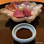 らん亭～ 美日庵 - 鮃と天然本鮪の背トロと赤身