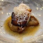 らん亭～ 美日庵 - 車麩の揚げだしの上に銀鱈､そして山わさびの削り