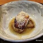 らん亭～ 美日庵 - 車麩の揚げだしの上に銀鱈､そして山わさびの削り