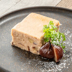 Rum-flavored chestnut cheesecake