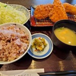 とんかつ 濵かつ - 料理写真:初、長崎アジフライ御膳。アジフライ美味しかったです！