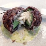 BISTRO Lanterne - 白子のガレットの断面図