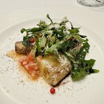 ル・ピックアシエット - "カンパチ"のミキュイ　ポワローのヴィネグレット