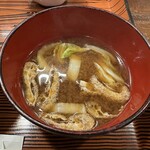 割烹霜田 - 【2023.12.25(月)】東丼（マグロの漬け丼・並盛）1,000円の味噌汁