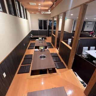 貸切もOK、人気の掘りごたつ席！