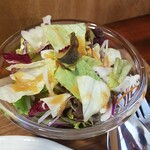 キッチン ブルー グローブ - サラダのアップ