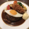 松阪牛ハンバーグ専門店ガーベラ - ハンバーグ (180g) ＆ カニクリームコロッケ (約80g) 定食