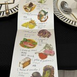 クイントカント - 可愛い手書きのメニュー