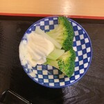 toro-ritonjirumeshiyaoshokudou - もつ煮めし定食   茹でブロッコリー  マヨネーズ添え