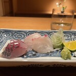 日本料理FUJI - お刺身…タイとアジ