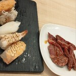 カルビッシュ - 炙り寿司とハラミ