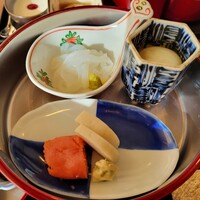 日本料理 初海 - 小鉢色々（上段）