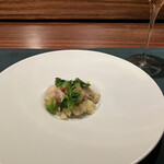 osteria LIU - お通し　たことトリュフのポテサラ