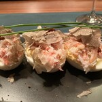 osteria LIU - 卵と蟹に冬トリュフ　贅沢なお味