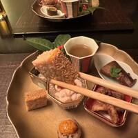 すし青柳 - 「鳥軟骨を使った松風焼き」箸上げ