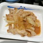 Matsuya - 「豚生姜焼き定食 ミニチゲ付き」(970円)の豚生姜焼き