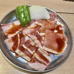 Yakiniku Horumon Houryaien - 牛バラ&豚ロースセット