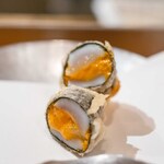 京・富小路 天ぷら吉川 - 2023.7 いか雲丹磯辺揚げ