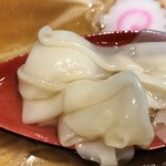 中華蕎麦 金魚 - 薄皮のワンタン