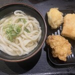 讃岐うどん大使 東京麺通団 - あつかけ(小)、天ぷら3つ