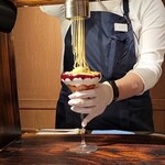 和栗菓子kiito - パフェの生搾りモンブラン