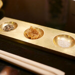 にくの匠 三芳 - 藻塩、西洋山葵、トリュフ塩 2017年12月