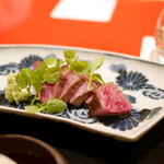 にくの匠 三芳 - 神戸川岸牧場イチボのたたき 2017年12月