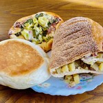 ブーランジェリ･エ･カフェ　オブジェ - お持ち帰りパン♡ネギとベーコンのパン♡春雨パン♡お芋フランス♡(これだいすき♡♡)