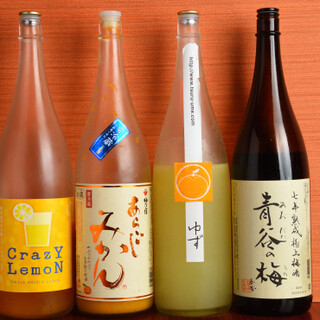 焼鳥・刺身と楽しめる店主イチ押しの地酒。果実酒・ワインもあり