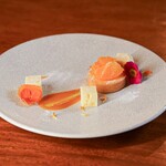Nouka Resutoran Haru Sansan - 淡路島果実の柑橘タルト ~オレンジのパルフェ添え~