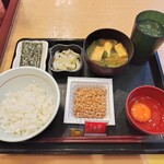 なか卯 - こだわり卵の納豆朝食（ごはん小盛）［340円］