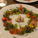 いわむら - リースに見立てたサラダ