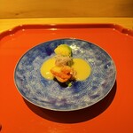 日本料理 鷹光 - うるいと赤貝の酢味噌和え