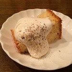 ミノビ - 玉葱のシフョンに、ベーコンのクリーム